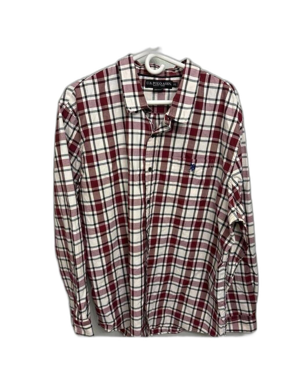 U.S. Polo Assn. Men's Blue and White Shirt